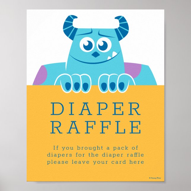 Poster Symbole Baby shower Monsters Inc. (Devant)