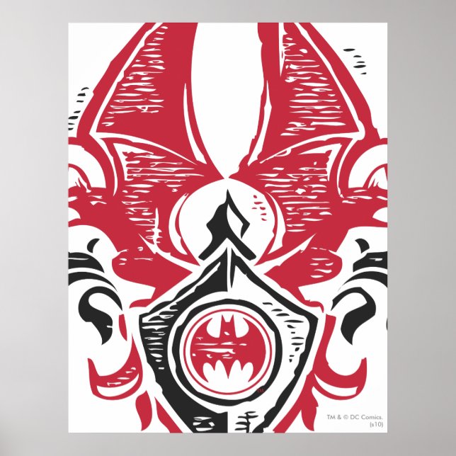 Poster Symbole Batman | Logo de la crête de chaume noire  (Devant)