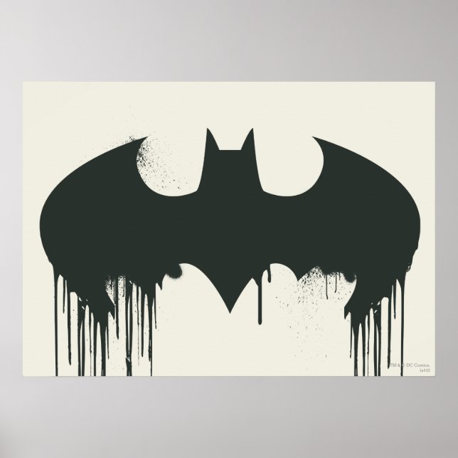 Poster Symbole Batman | Logo Spraypaint (Devant)