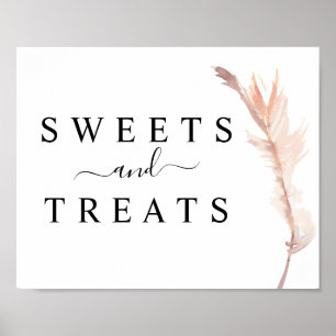 Poster Symbole Blush Pampas Grass Mariage Sweets & Traite