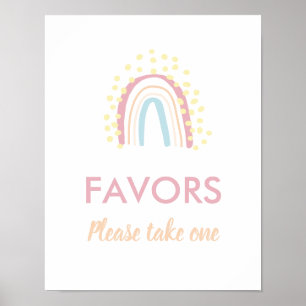 Poster Symbole Boho Rainbow Girl Anniversaire Faveurs