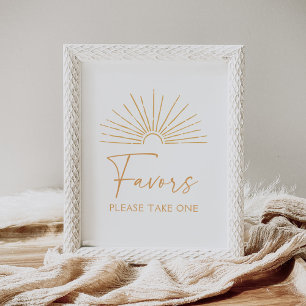 Poster Symbole Boho Sunshine Baby shower Faveurs