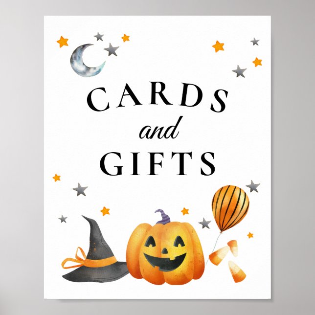 Poster Symbole Boo Halloween Baby showers cartes & cadeau (Devant)