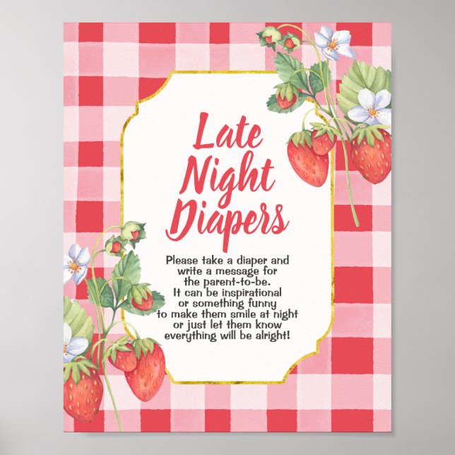 Poster SYMBOLE BREYER Baby shower sucré Late Night Diapés (Devant)