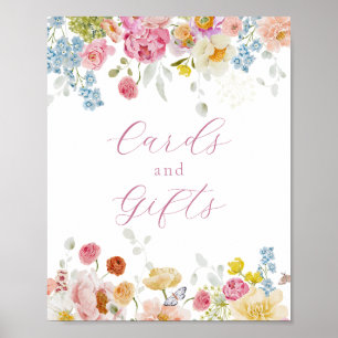 Poster Symbole Bright Pretty Flowers Cartes et Cadeaux