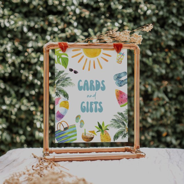 Poster Symbole cadeau de fête de piscine (Créateur téléchargé)