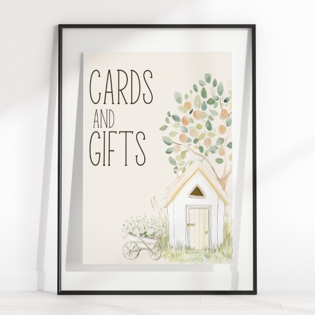 Poster Symbole Cadeaux - Cartes de Baby shower de prairie (Créateur téléchargé)