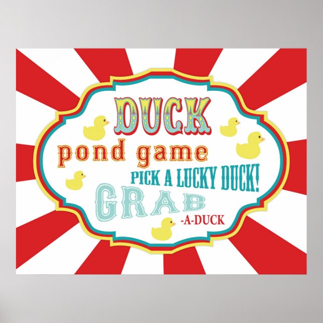 Poster Symbole carnaval Duck Pond Game (Devant)