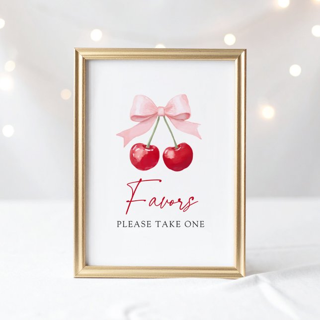 Poster Symbole Cerise Baby shower Faveurs (Créateur téléchargé)