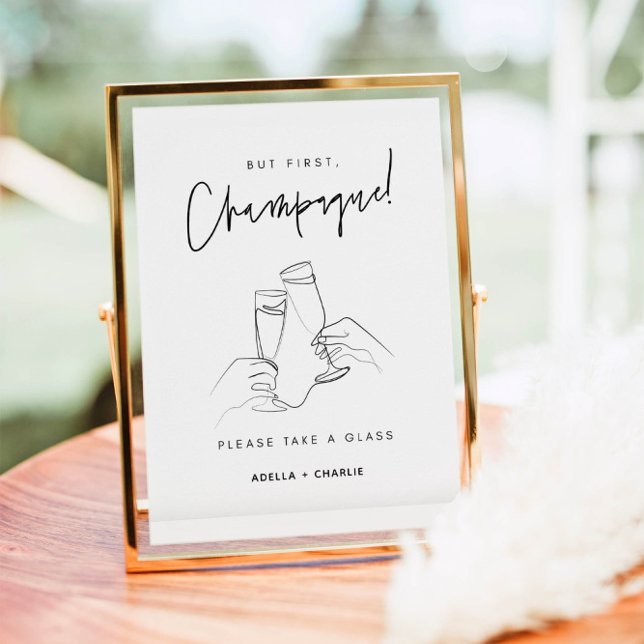 Poster Symbole Champagne Mariage moderne (Créateur téléchargé)