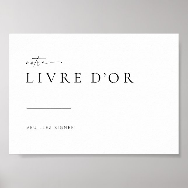 Poster Symbole Chic + Moderne Mariage | Français (Devant)