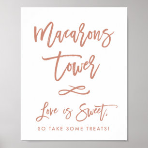 Poster SYMBOLE CHIC Rose Lettré Mariage Macarons