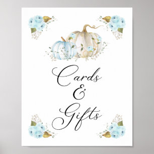 Poster Symbole citrouille Baby shower Cartes et cadeaux