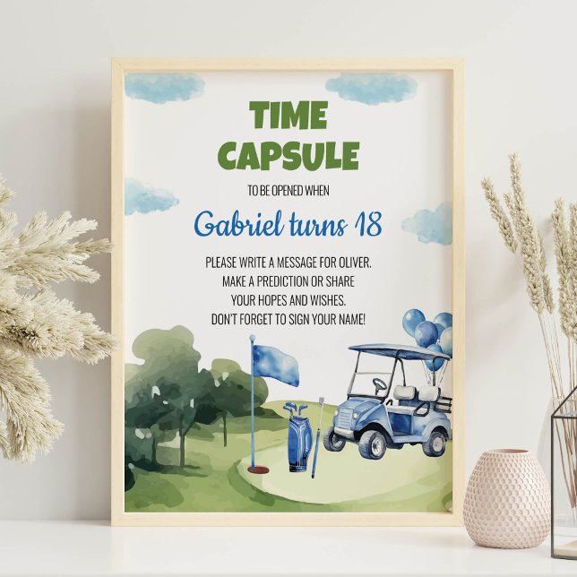 Poster Symbole classique Boy de golf Anniversaire de la C (Créateur téléchargé)