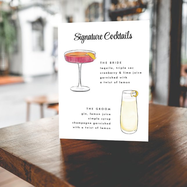 Poster Symbole Cocktails à main vintage (Créateur téléchargé)
