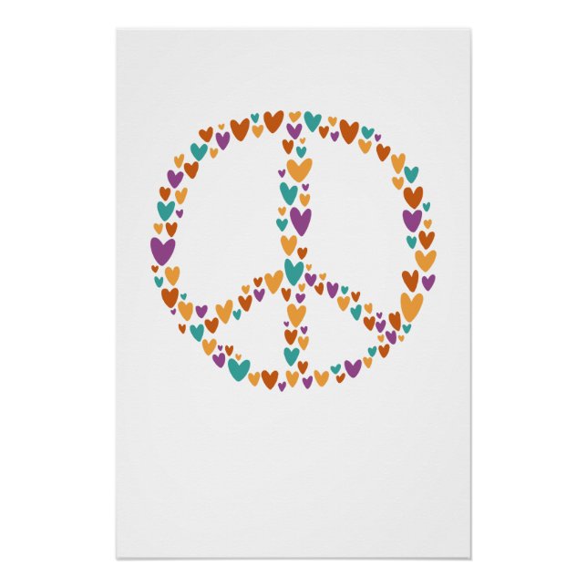 POSTER SYMBOLE COEUR DE LA PAIX (Devant)