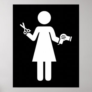 Poster Symbole coiffeur