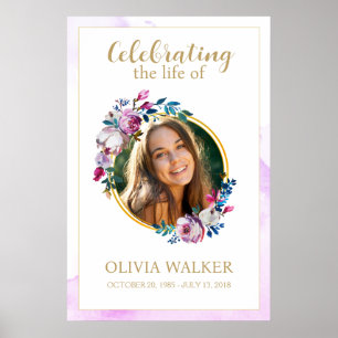 Poster Symbole commémoratif des funérailles de photos de 