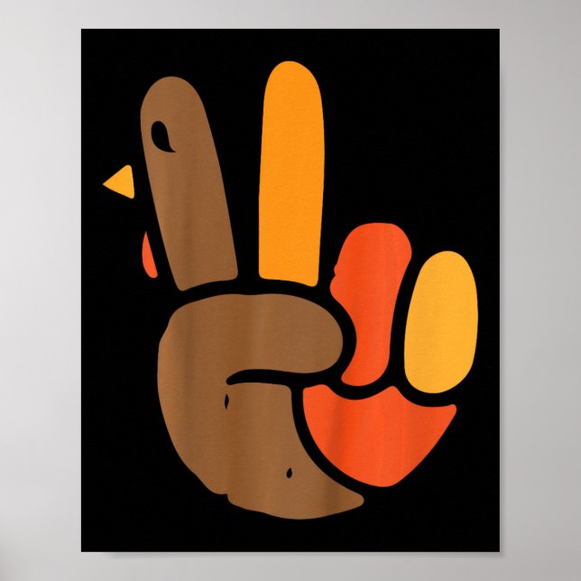 Poster Symbole Cool de Jour de l'Action de grâce (Devant)