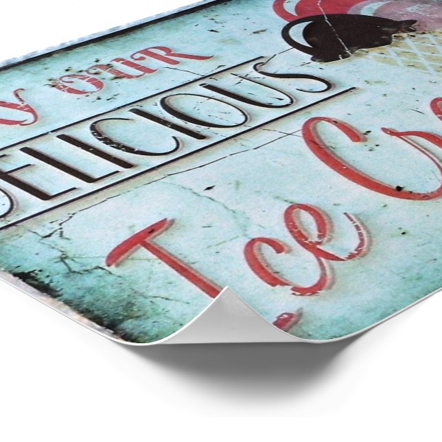 Poster Symbole crème glacée réplique antique (Coin)