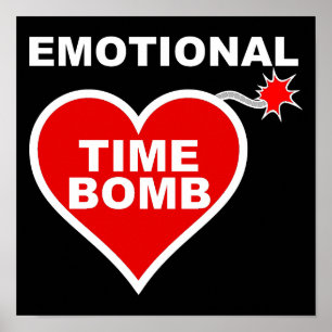 Poster Symbole d'affiche amusant de la bombe à retardemen