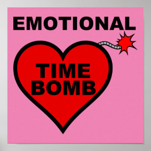 Poster Symbole d'affiche amusant de la bombe à retardemen
