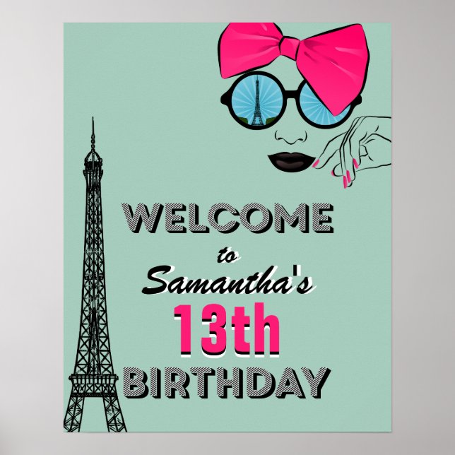 Poster Symbole d'affiche de bienvenue pour l'anniversaire (Devant)