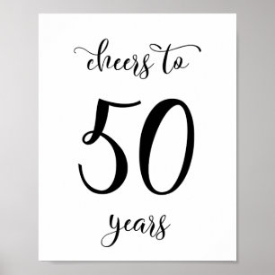 Poster Symbole d'anniversaire de 50 ans