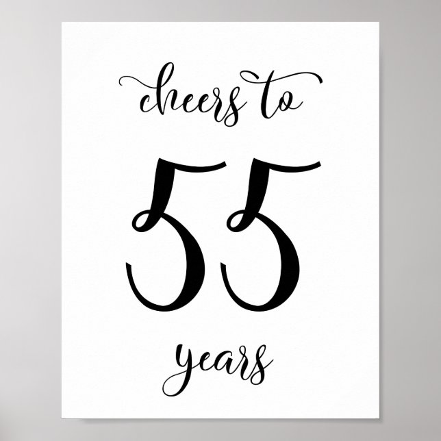 Poster Symbole d'anniversaire de 55 ans (Devant)