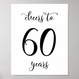 Poster Symbole d'anniversaire de 60 ans