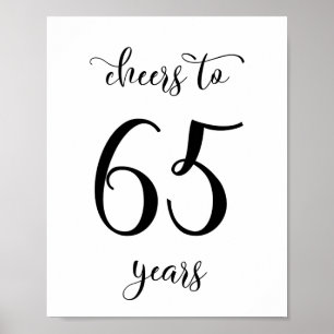 Poster Symbole d'anniversaire de 65 ans