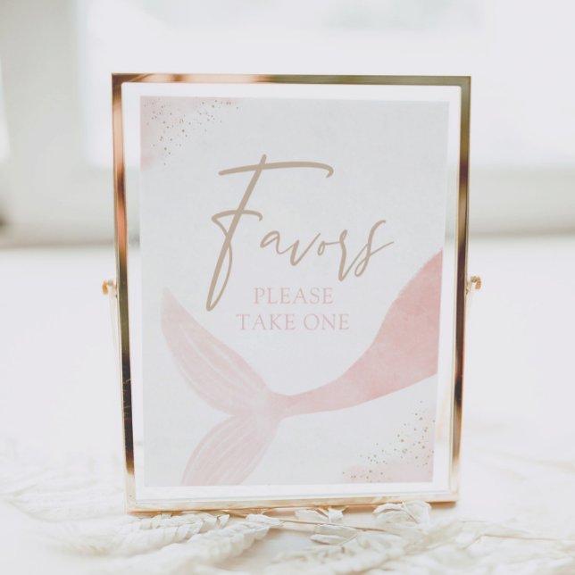 Poster Symbole d'anniversaire de la fille sirène rose (Créateur téléchargé)