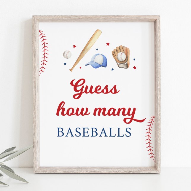 Poster Symbole d'anniversaire de la recrue de baseball (Créateur téléchargé)