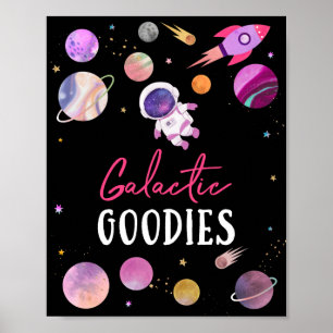 Poster Symbole d'anniversaire de l'astronaute galactique