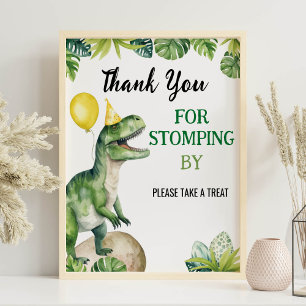Poster Symbole d'anniversaire des dinosaures Favoriser