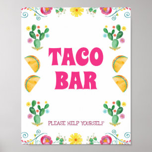 Poster Symbole d'anniversaire des Filles Taco Deux Fois F