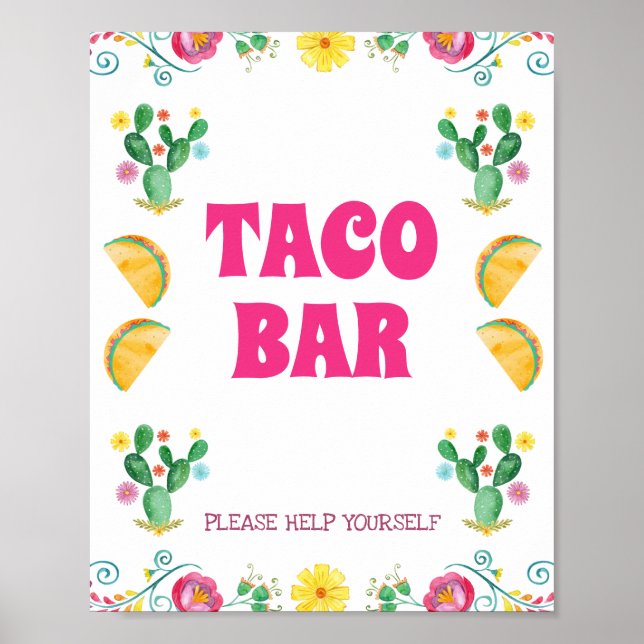 Poster Symbole d'anniversaire des Filles Taco Deux Fois F (Devant)