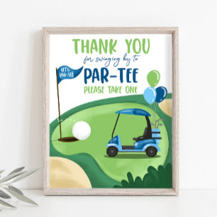 Poster Symbole d'anniversaire du Merci Golf Parc Tee Boy