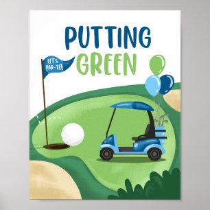 Poster Symbole d'anniversaire du parc de golf Putting Gre