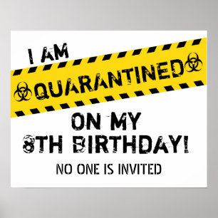 Poster Symbole d'anniversaire en quarantaine