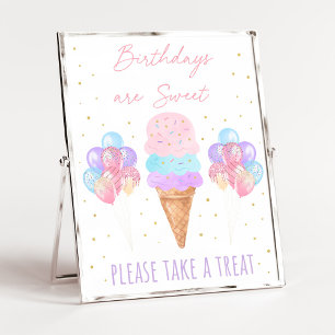 Poster Symbole d'anniversaire Pink Gold Cream Crème de gl