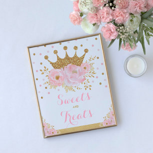 Poster Symbole d'anniversaire Princess Baby Girl