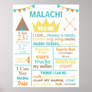 Poster Symbole d'anniversaire Wild One