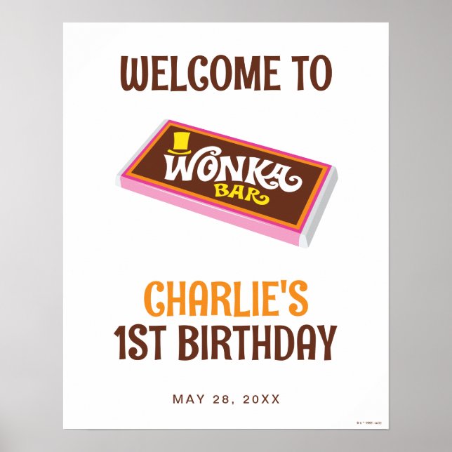 Poster Symbole d'anniversaire Willy Wonka et l'usine de c (Devant)