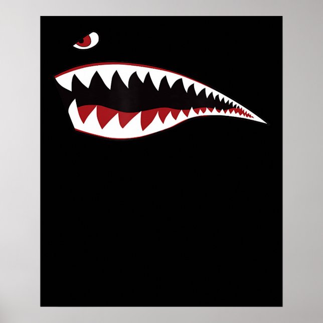 Poster Symbole d'art de la bouche de requin - Cadeau pour (Devant)