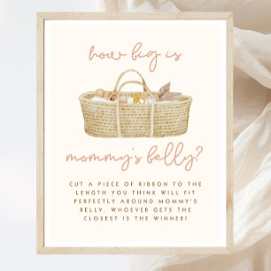 Poster Symbole de Baby shower du ventre de maman