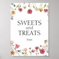 Symbole de Baby shower Floral Sweets and Traits