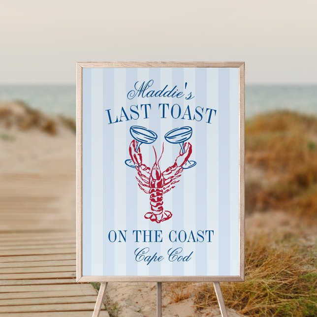 Poster Symbole de Bachelorette au homard de la côte (Créateur téléchargé)