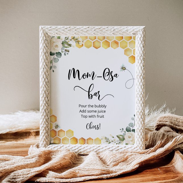 Poster Symbole de bar Bee Mom-osa (Créateur téléchargé)