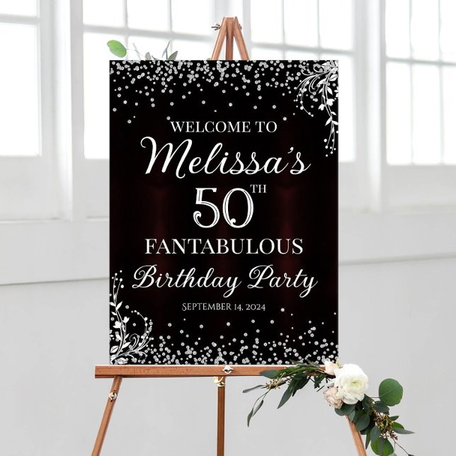 Poster Symbole de bienvenue de fête d'anniversaire avec c (Créateur téléchargé)